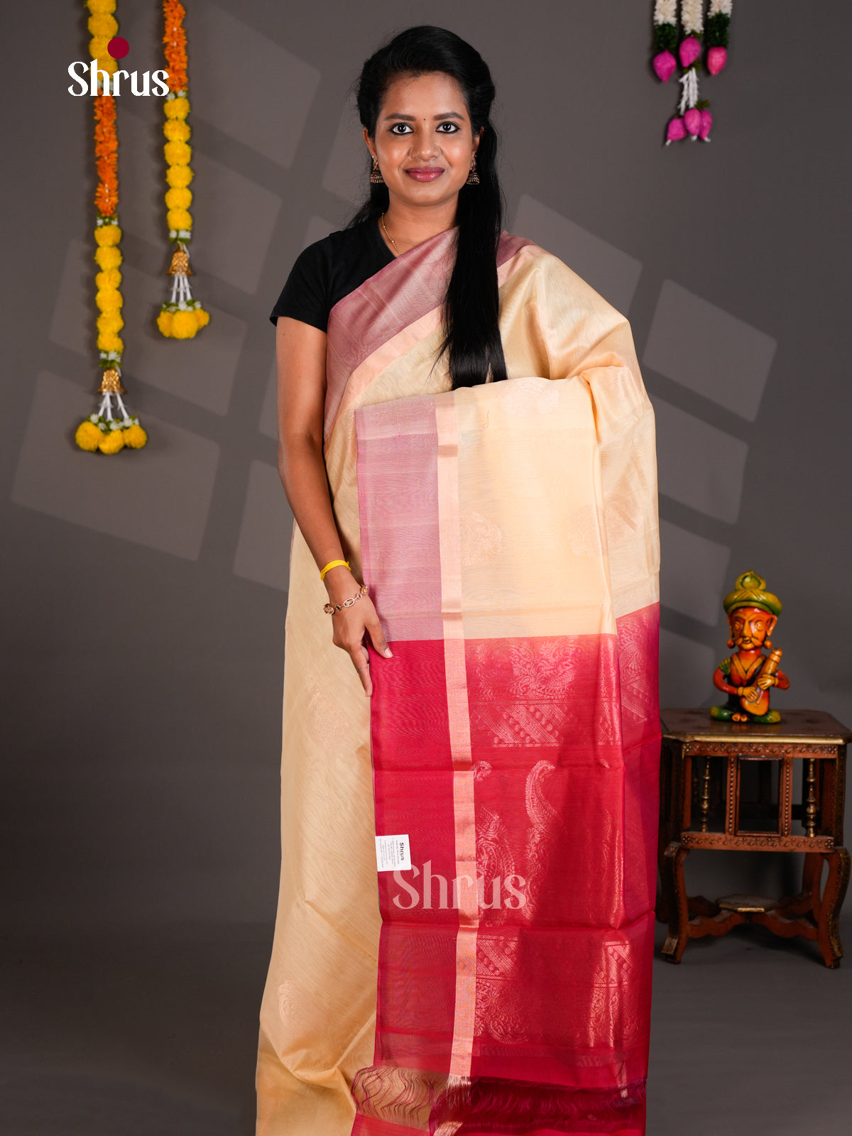 Silk Cotton Saree - EBS21084 - Shop on Shrus.com