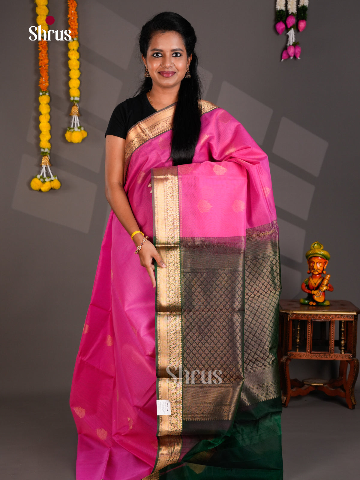 Silk Cotton Saree - EBS21100 - Shop on Shrus.com