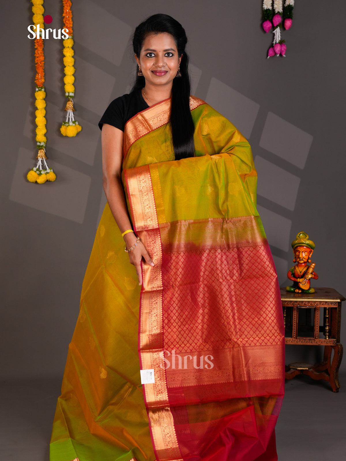 Silk Cotton Saree - EBS21101 - Shop on Shrus.com