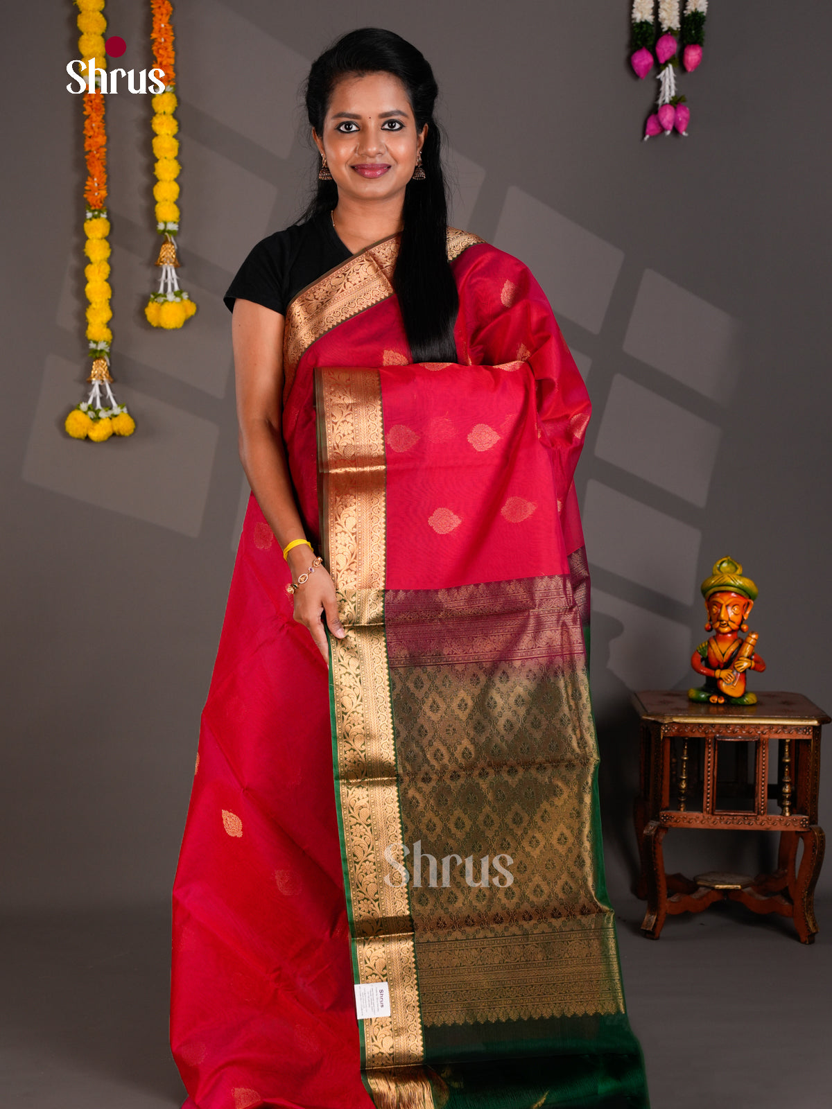 Silk Cotton Saree - EBS21103 - Shop on Shrus.com