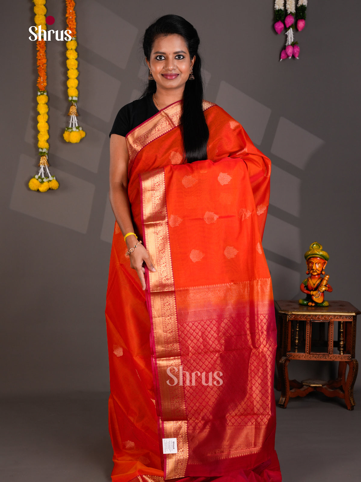 Silk Cotton Saree - EBS21108 - Shop on Shrus.com