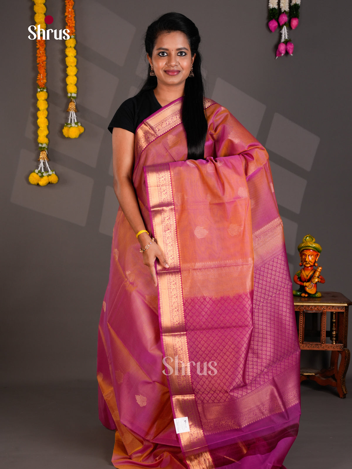 Silk Cotton Saree - EBS21110 - Shop on Shrus.com