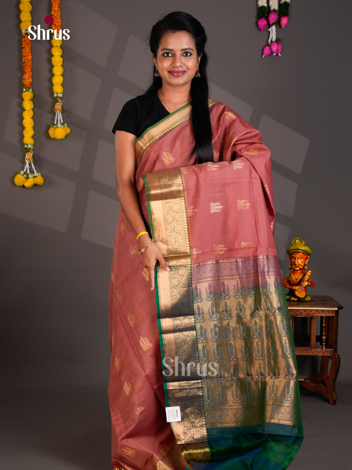 Silk Cotton Saree - EBS21119 - Shop on Shrus.com