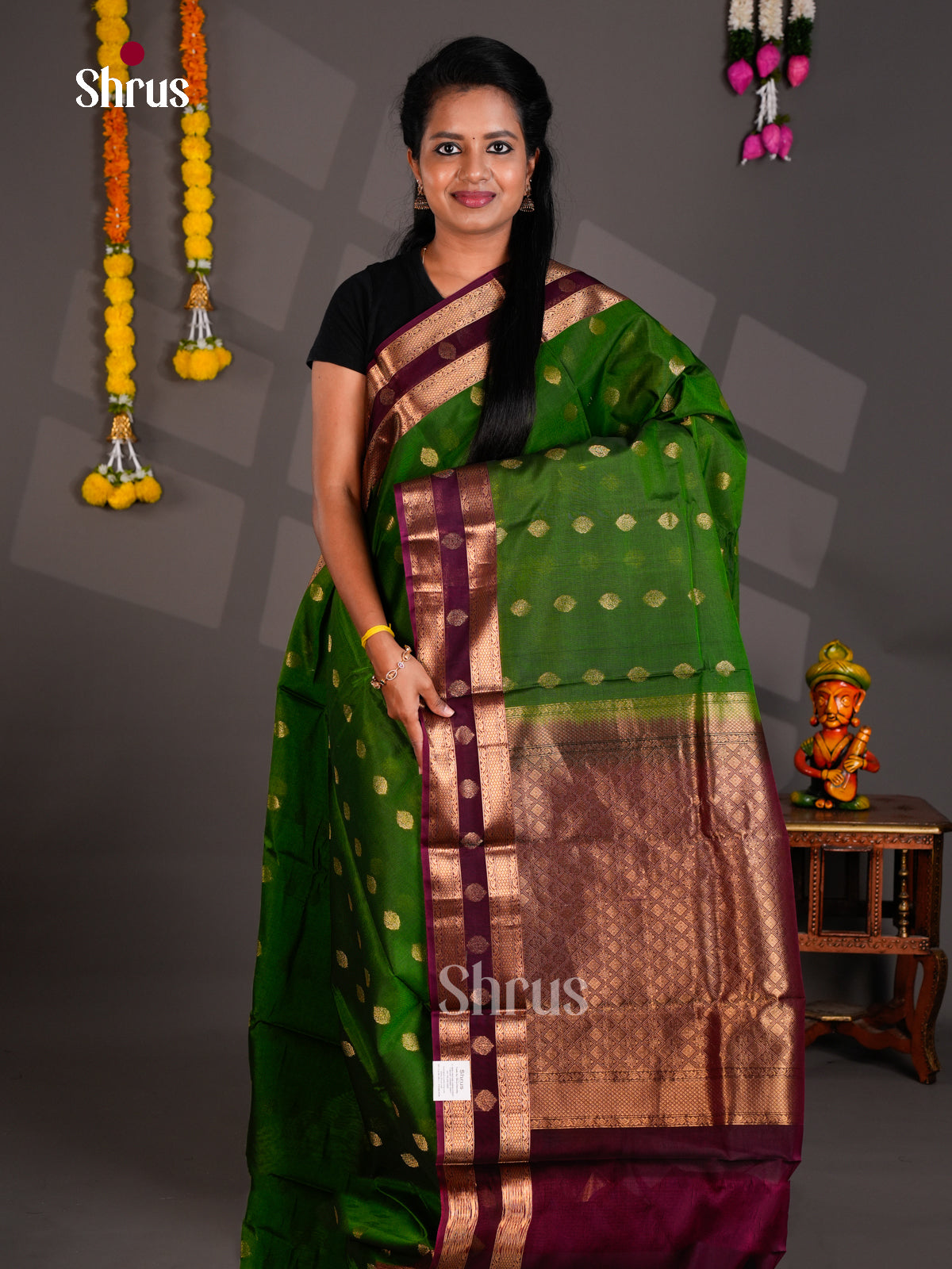 Silk Cotton Saree - EBS21125 - Shop on Shrus.com