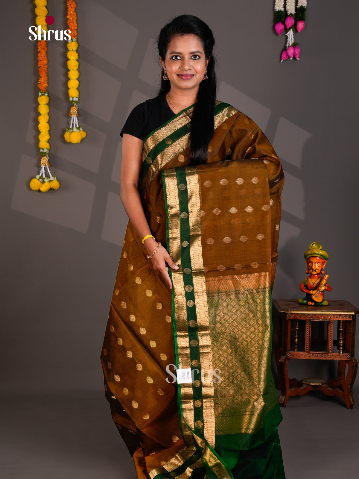Silk Cotton Saree - EBS21126 - Shop on Shrus.com