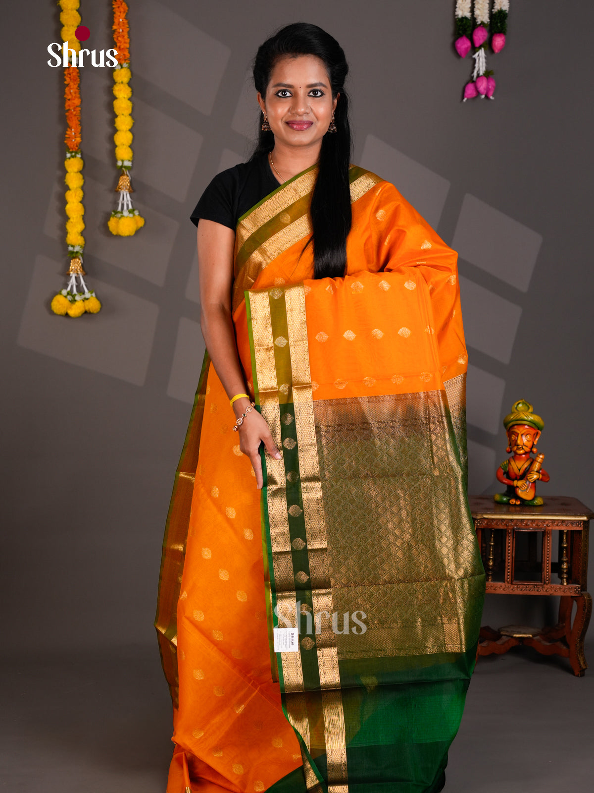 Silk Cotton Saree - EBS21128 - Shop on Shrus.com