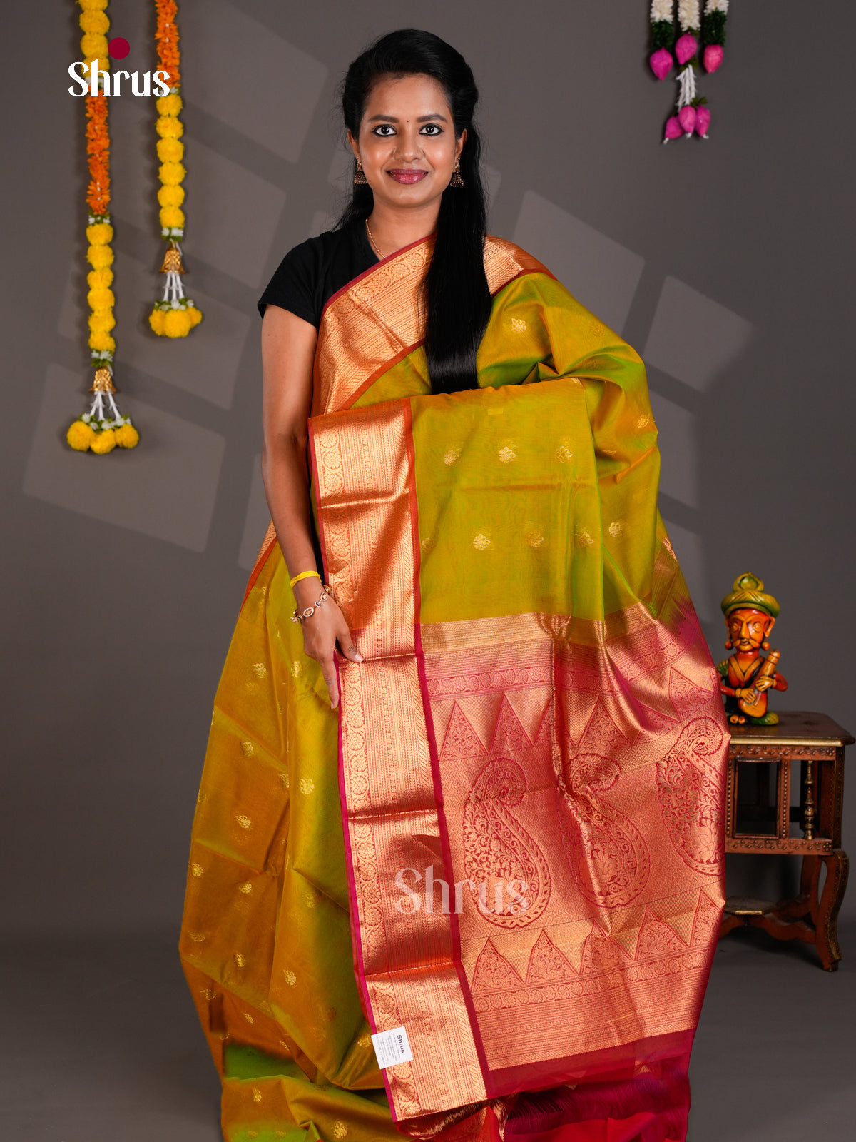 Silk Cotton Saree - EBS21132 - Shop on Shrus.com