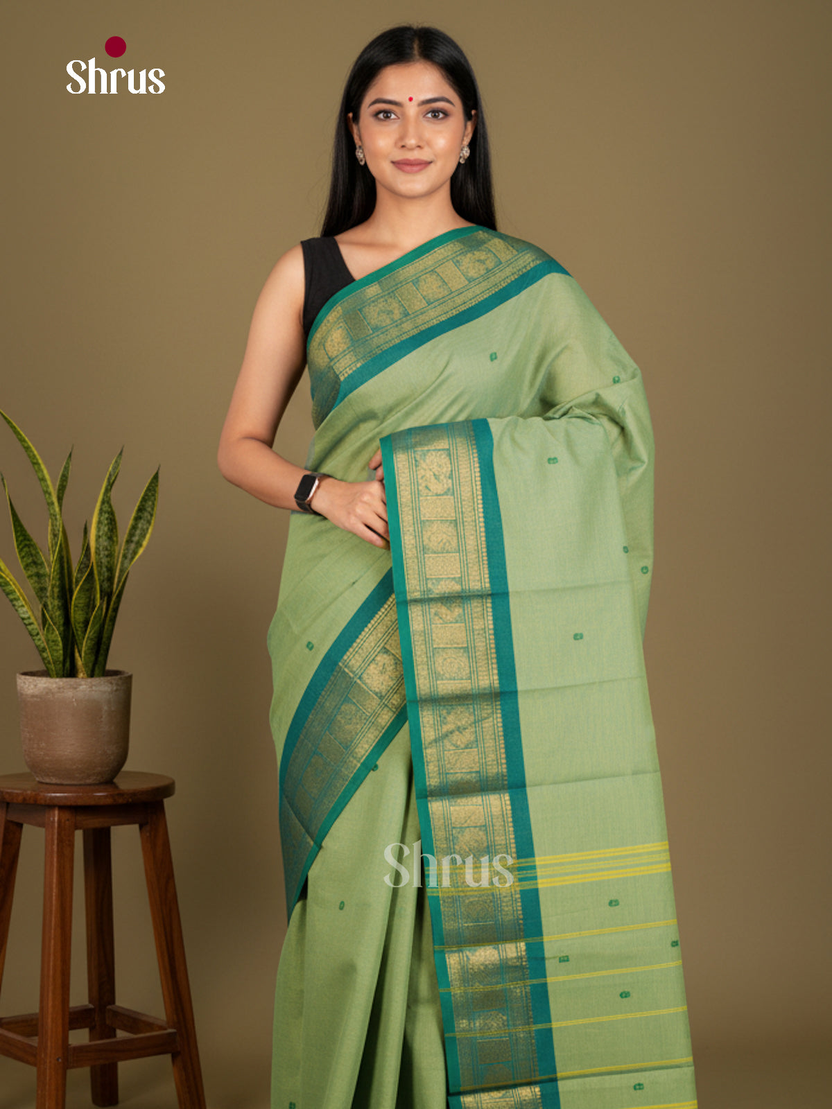 Chettinad Cotton Saree - EBS21138 - Shop on Shrus.com