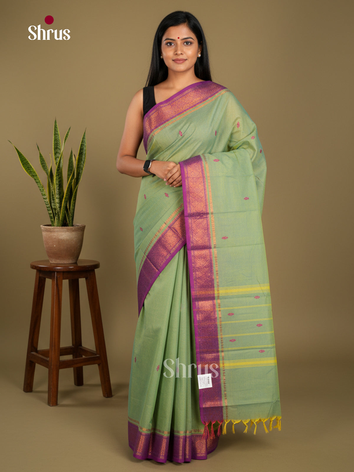 Chettinad Cotton Saree - EBS21157 - Shop on Shrus.com
