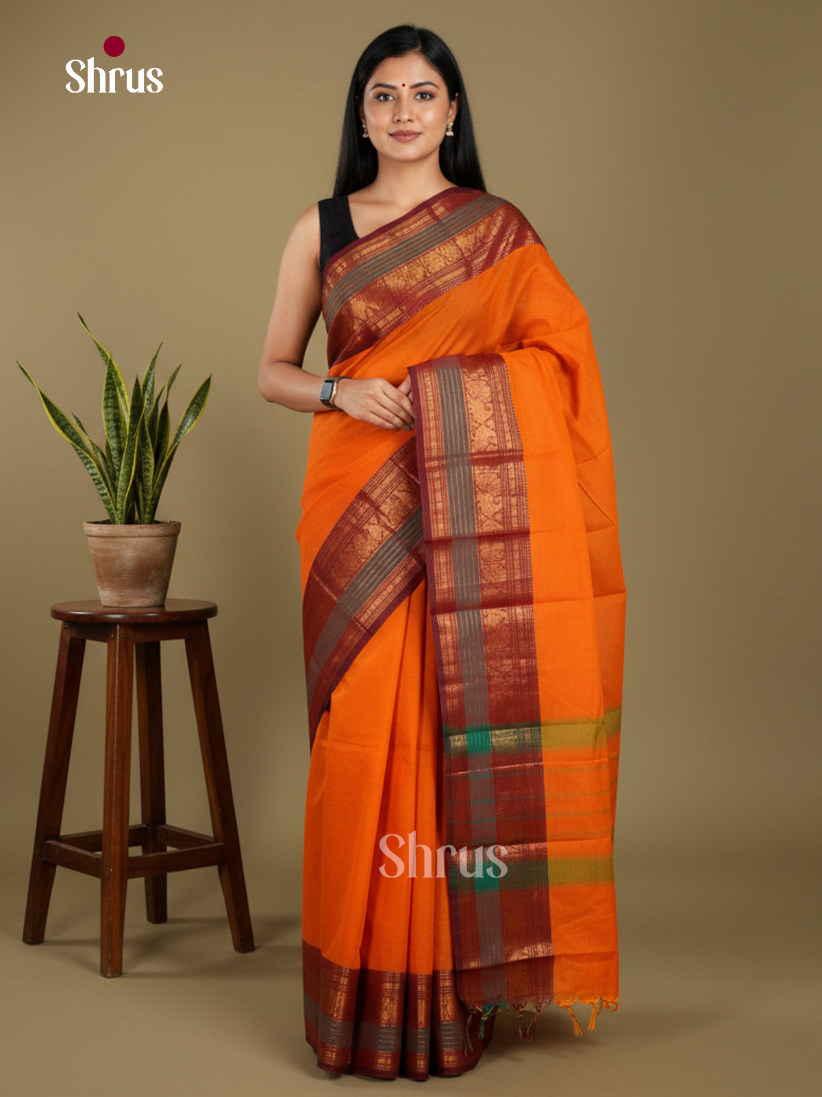 Chettinad Cotton Saree - EBS21165 - Shop on Shrus.com