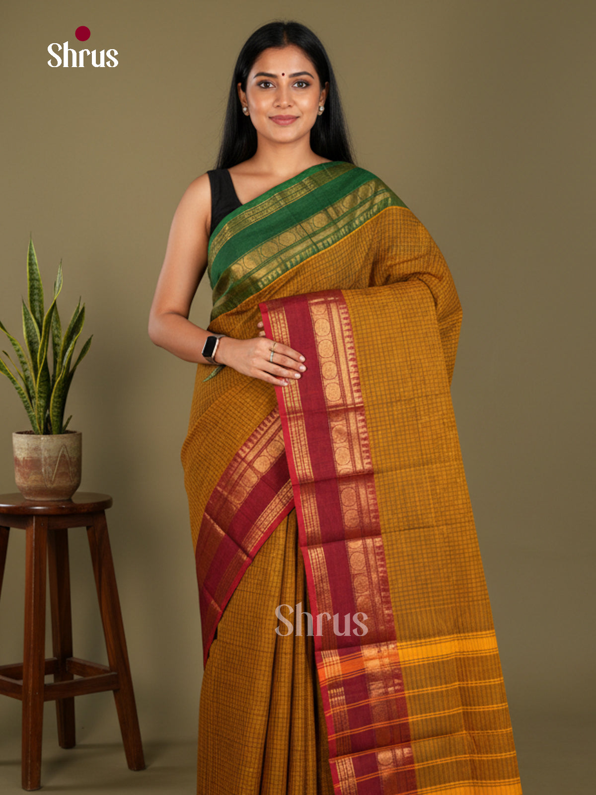 Chettinad Cotton Saree - EBS21201 - Shop on Shrus.com
