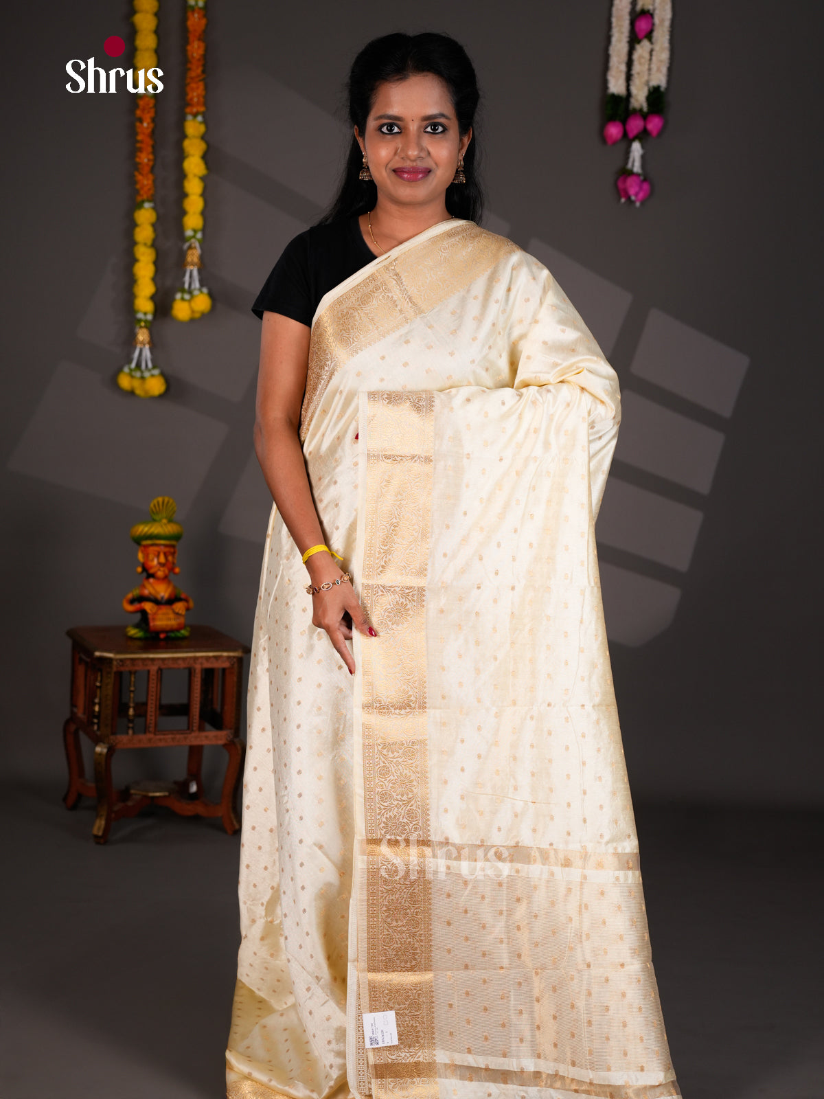 Semi Rawsilk Saree - EBS21220 - Shop on Shrus.com