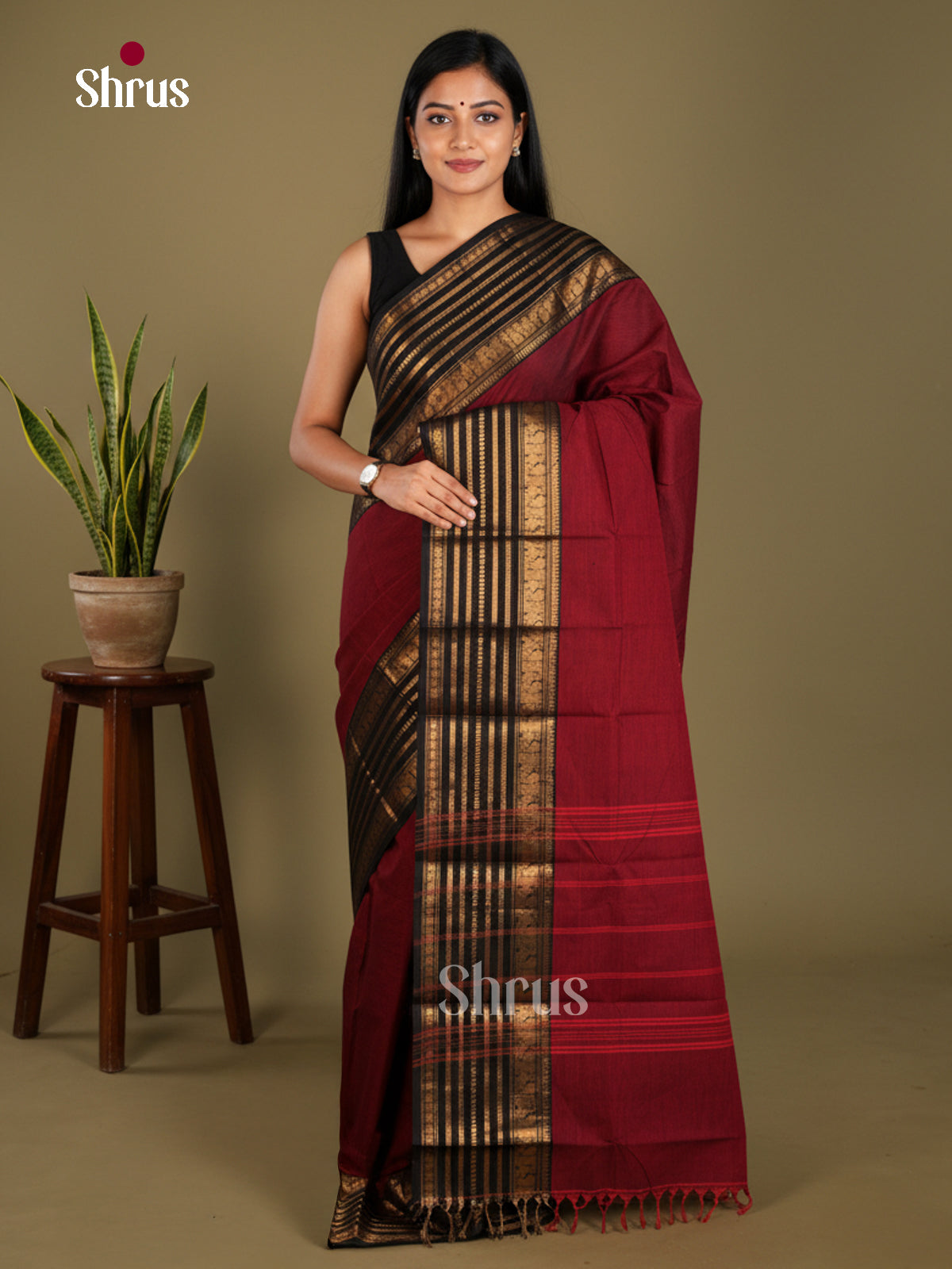 Chettinad Cotton Saree - EBS21225 - Shop on Shrus.com
