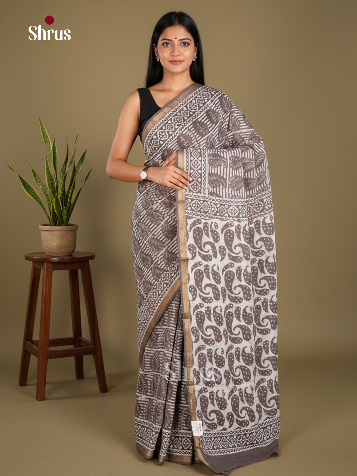 Jaipur cotton Saree - EBS23163 - Shop on Shrus.com