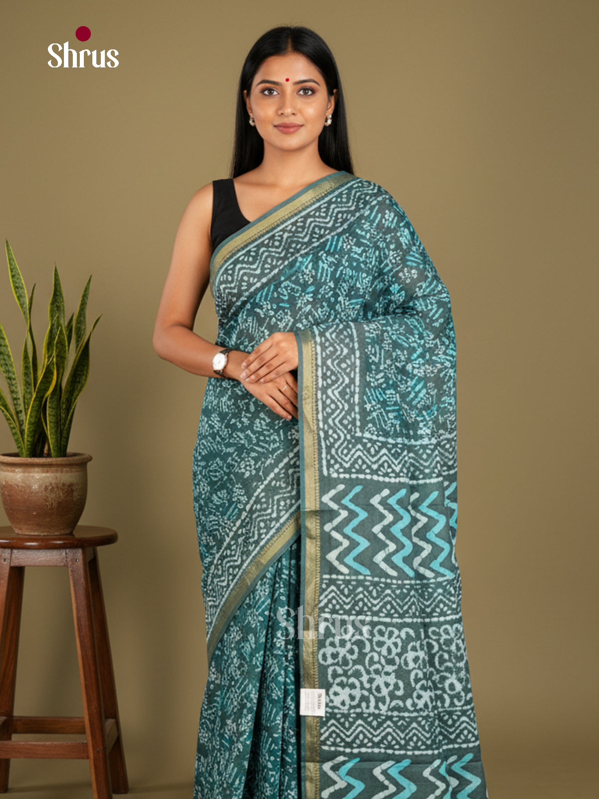 Jaipur cotton Saree - EBS23164 - Shop on Shrus.com