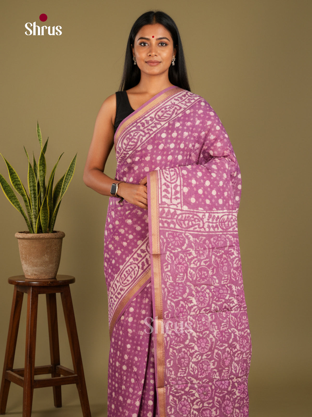 Jaipur cotton Saree - EBS23165 - Shop on Shrus.com