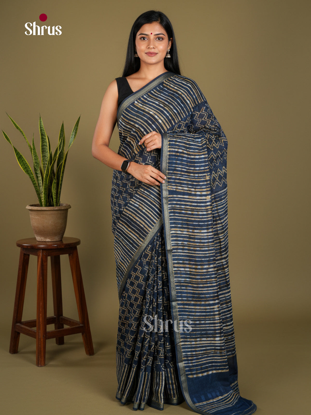 Jaipur cotton Saree - EBS23166 - Shop on Shrus.com