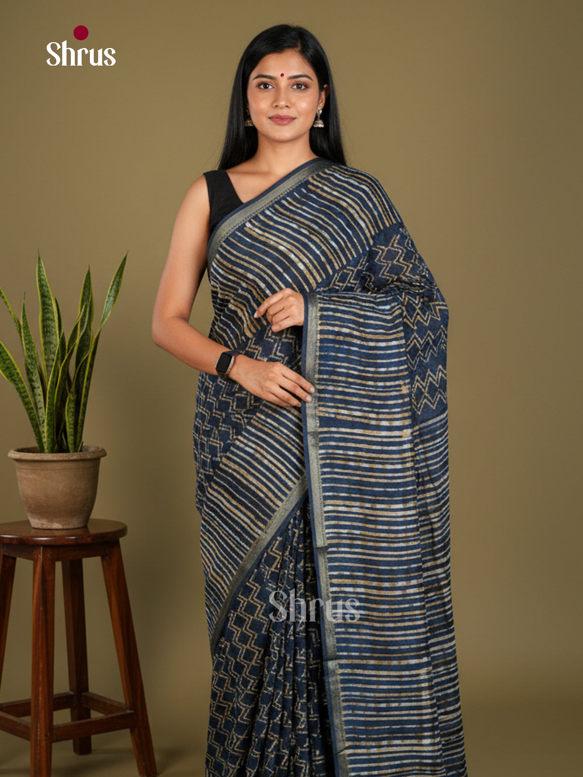 Jaipur cotton Saree - EBS23166 - Shop on Shrus.com