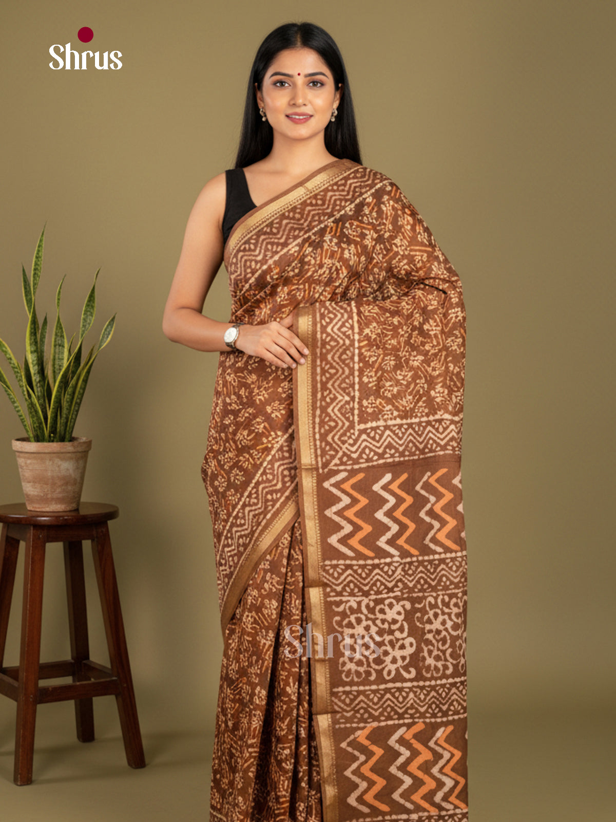 Jaipur cotton Saree - EBS23168 - Shop on Shrus.com