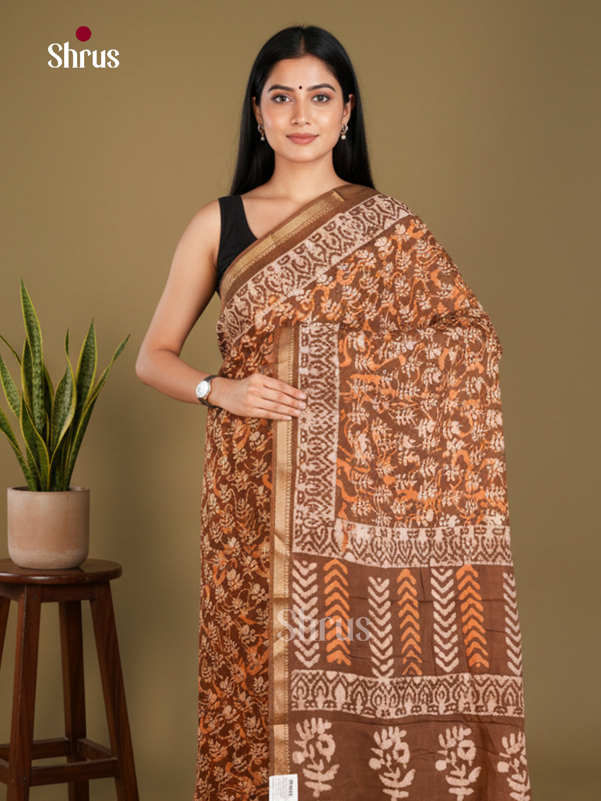 Jaipur cotton Saree - EBS23170 - Shop on Shrus.com