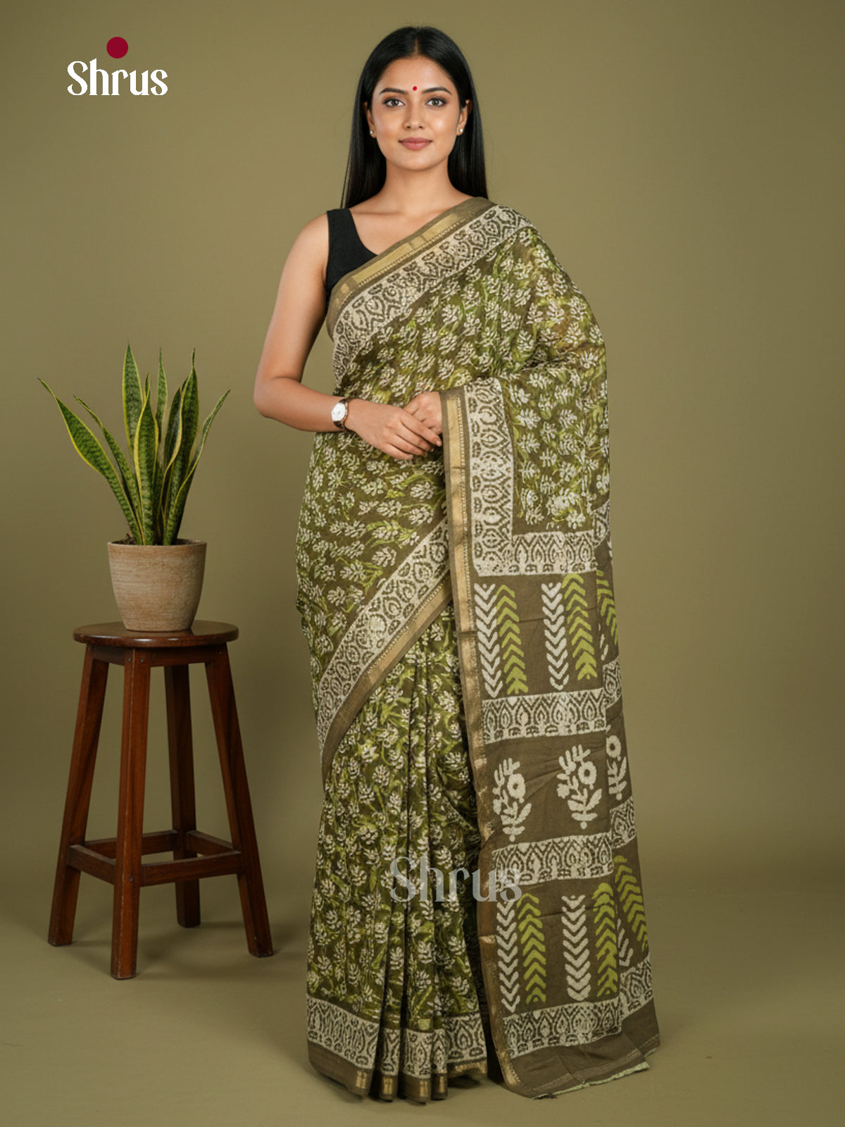 Jaipur cotton Saree - EBS23171 - Shop on Shrus.com