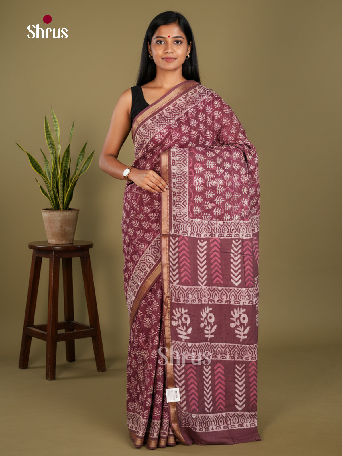 Jaipur cotton Saree - EBS23173 - Shop on Shrus.com