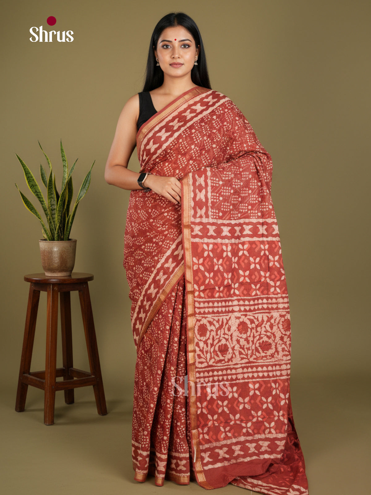 Jaipur cotton Saree - EBS23179 - Shop on Shrus.com