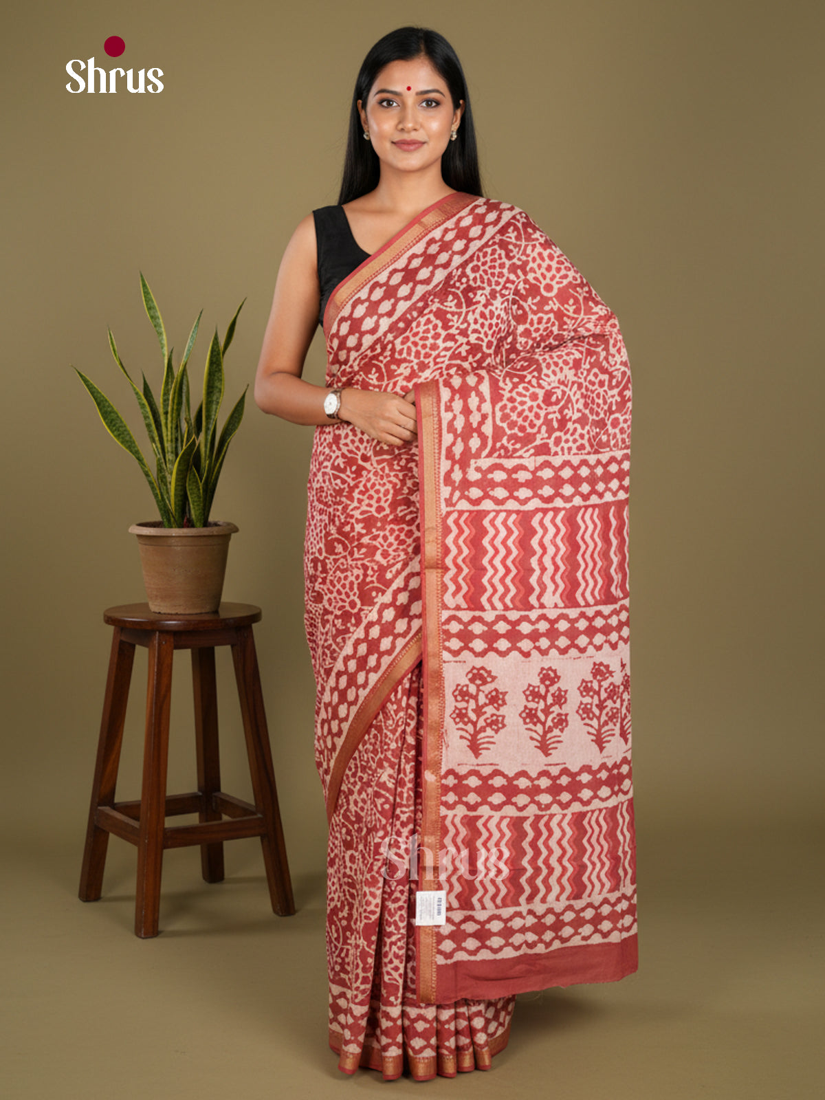 Jaipur cotton Saree - EBS23180 - Shop on Shrus.com