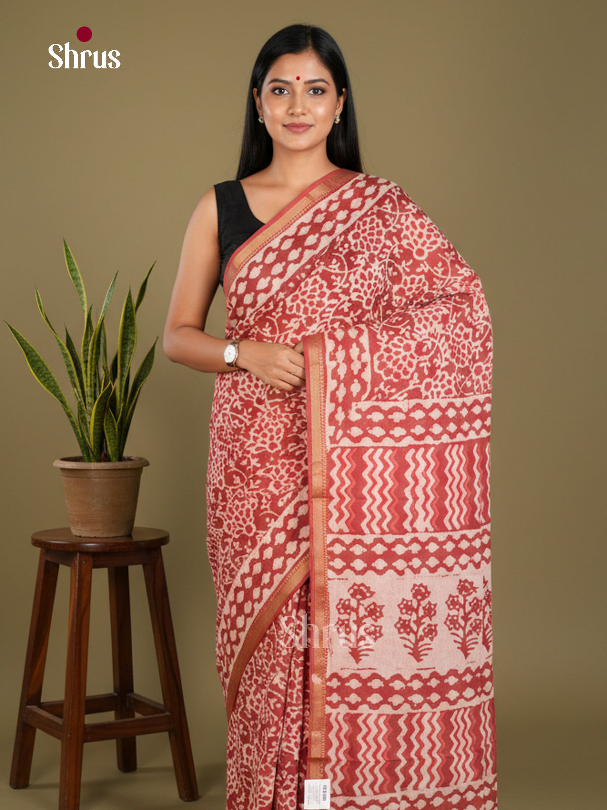 Jaipur cotton Saree - EBS23180 - Shop on Shrus.com