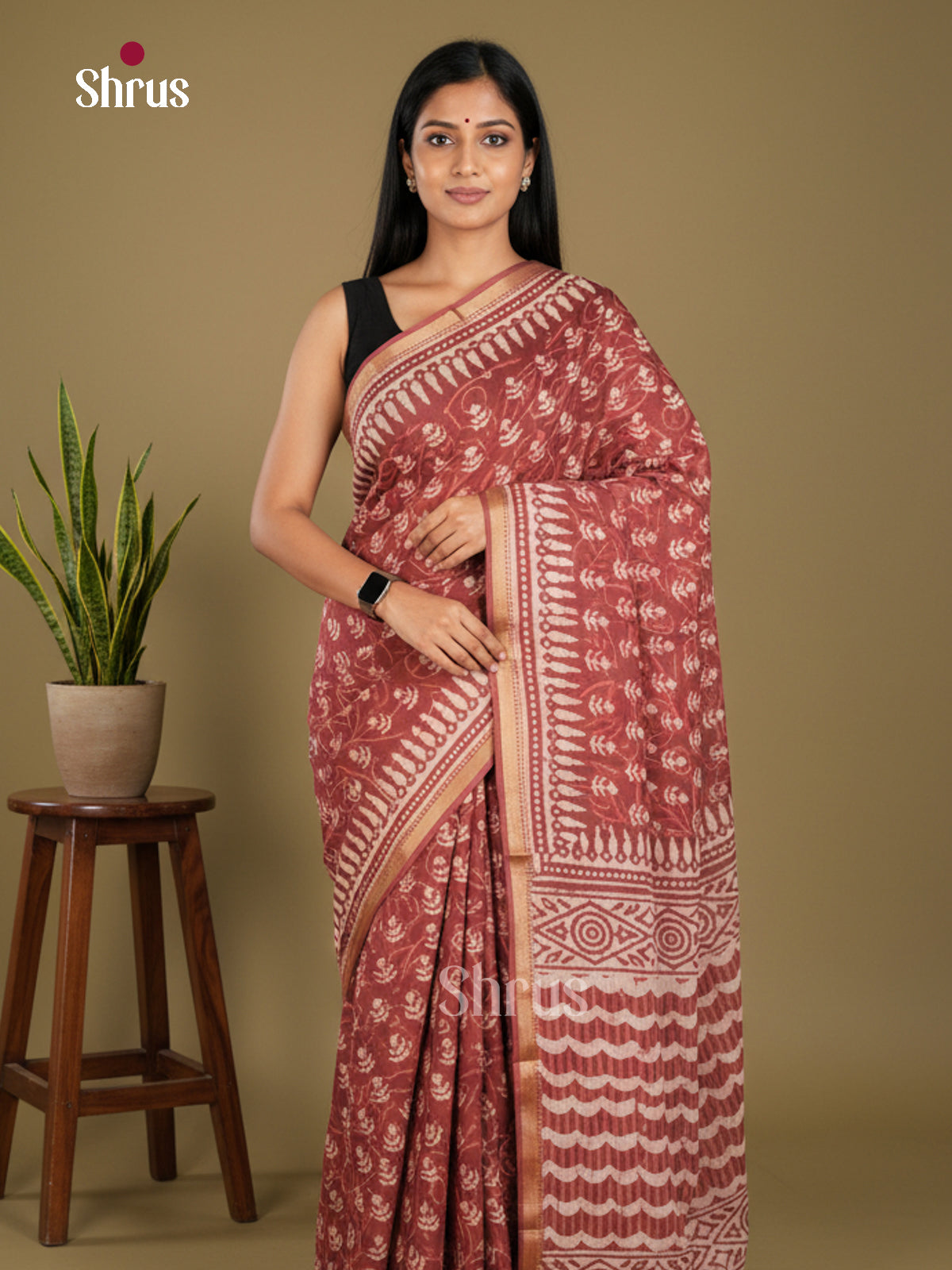 Jaipur cotton Saree - EBS23183 - Shop on Shrus.com