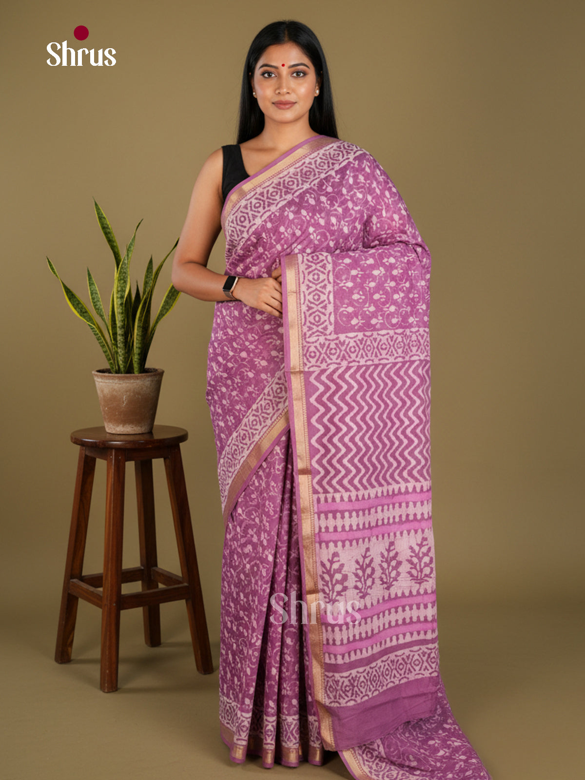 Jaipur cotton Saree - EBS23190 - Shop on Shrus.com