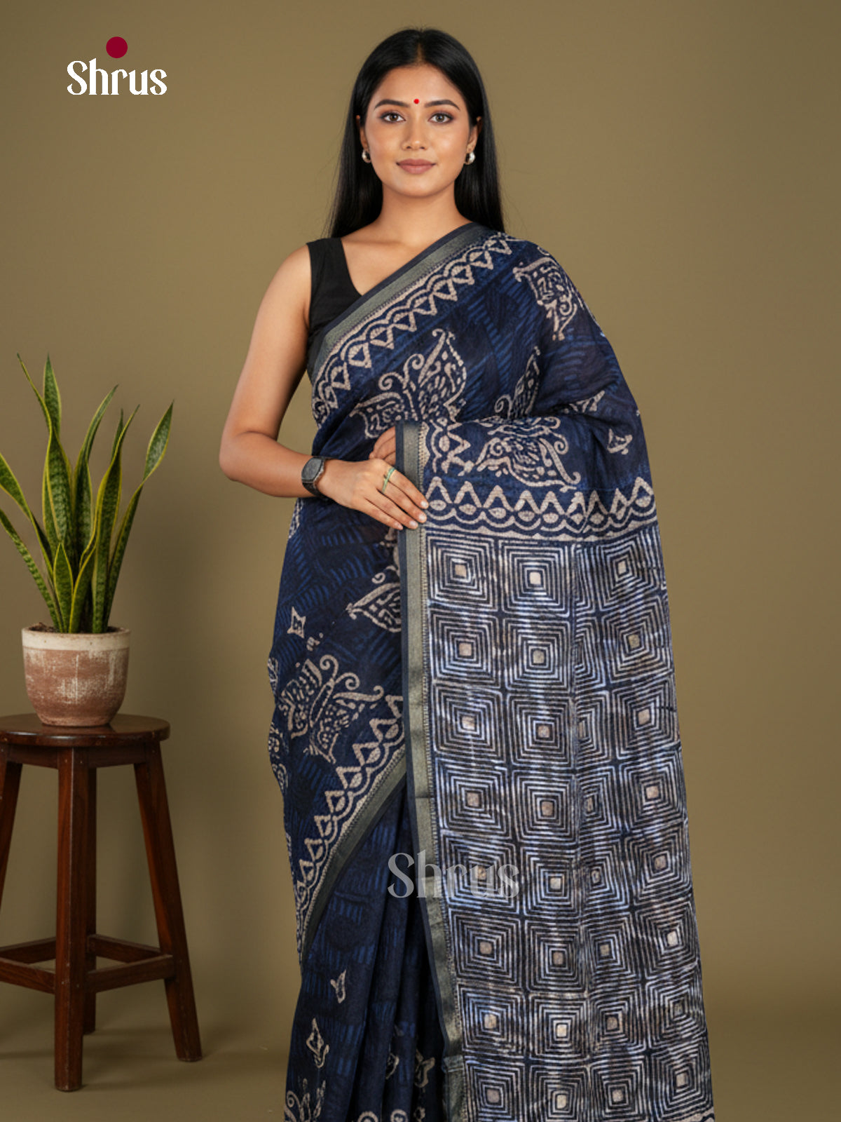 Jaipur cotton Saree - EBS23191 - Shop on Shrus.com