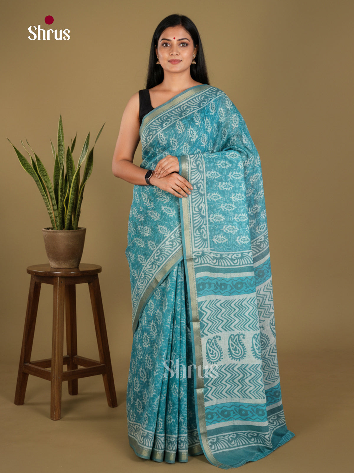 Jaipur cotton Saree - EBS23194 - Shop on Shrus.com