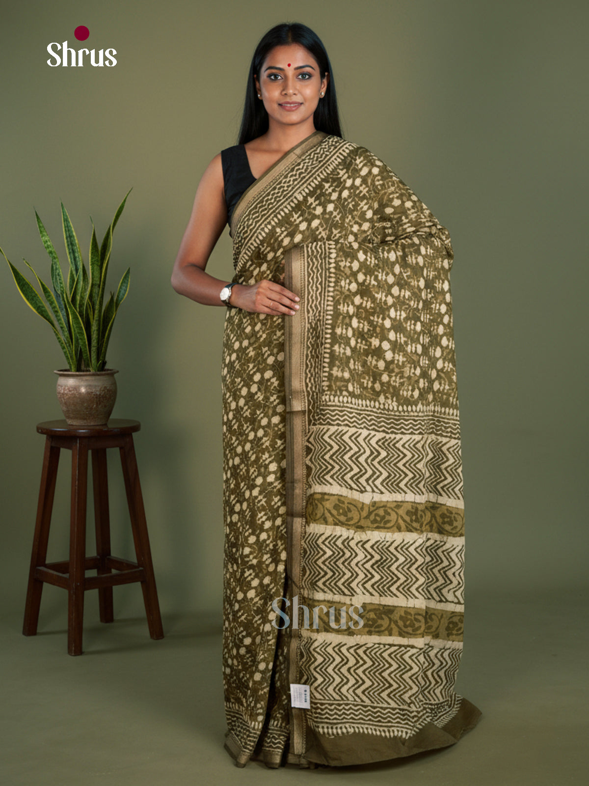 Jaipur cotton Saree - EBS23205 - Shop on Shrus.com