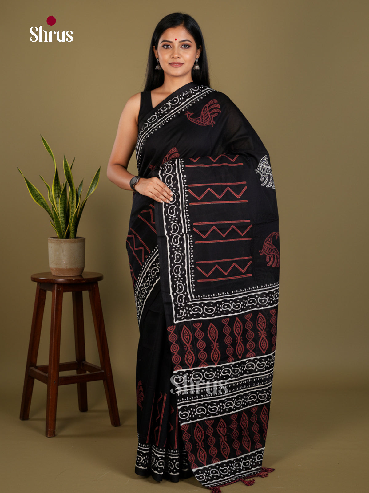 Jaipur cotton Saree - EBS23209 - Shop on Shrus.com