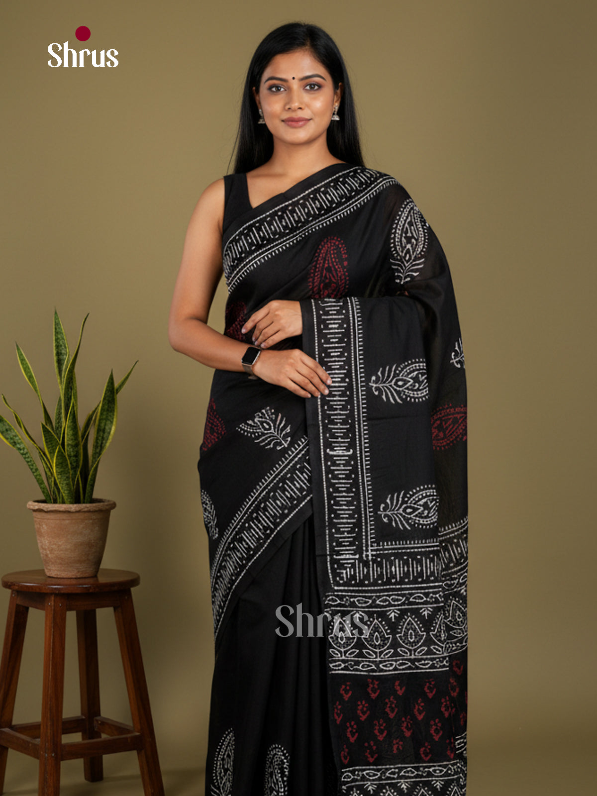 Jaipur cotton Saree - EBS23214 - Shop on Shrus.com