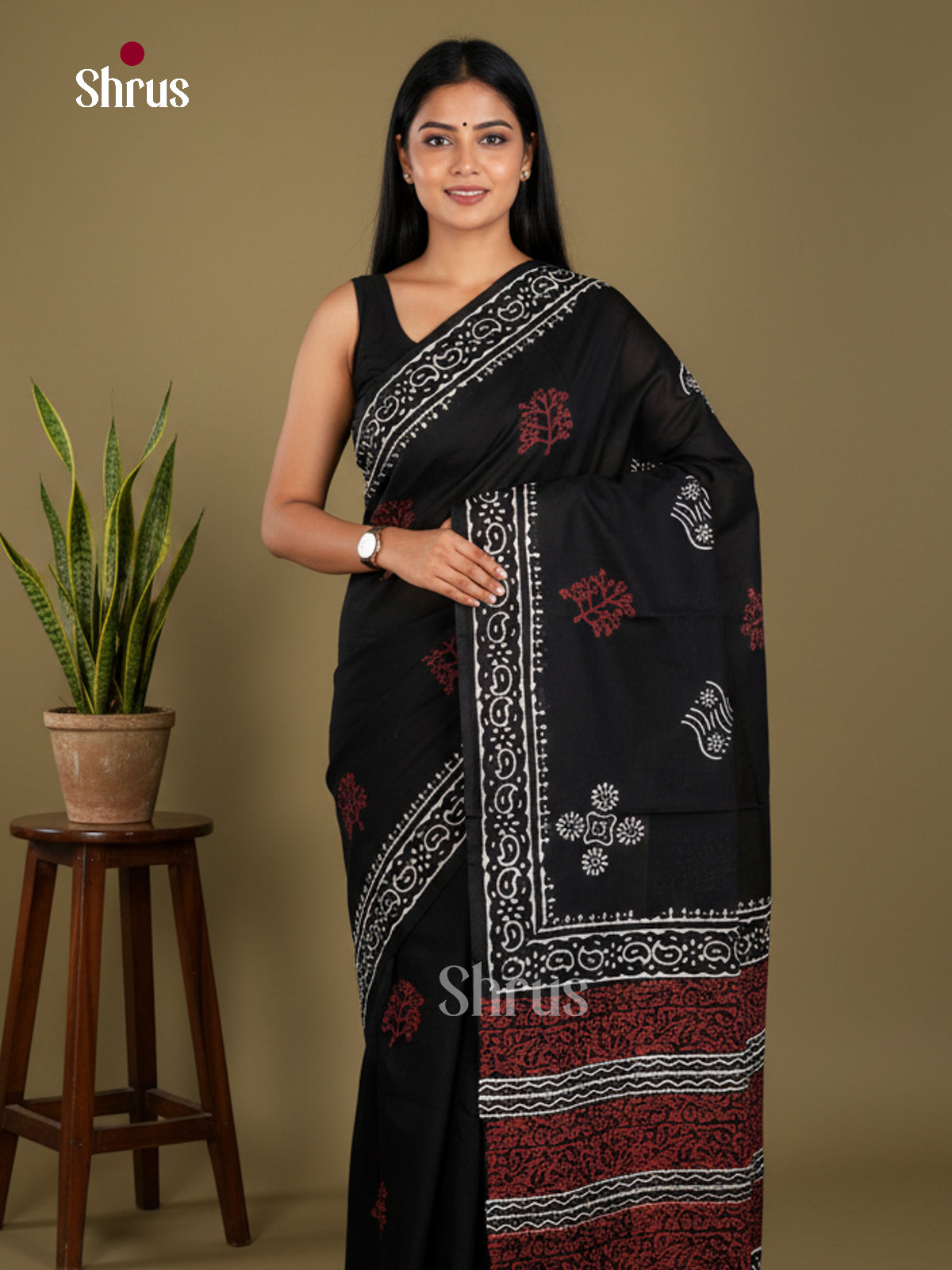 Jaipur cotton Saree - EBS23215 - Shop on Shrus.com