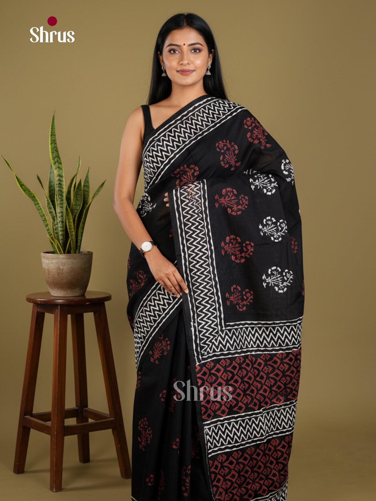 Jaipur cotton Saree - EBS23216 - Shop on Shrus.com