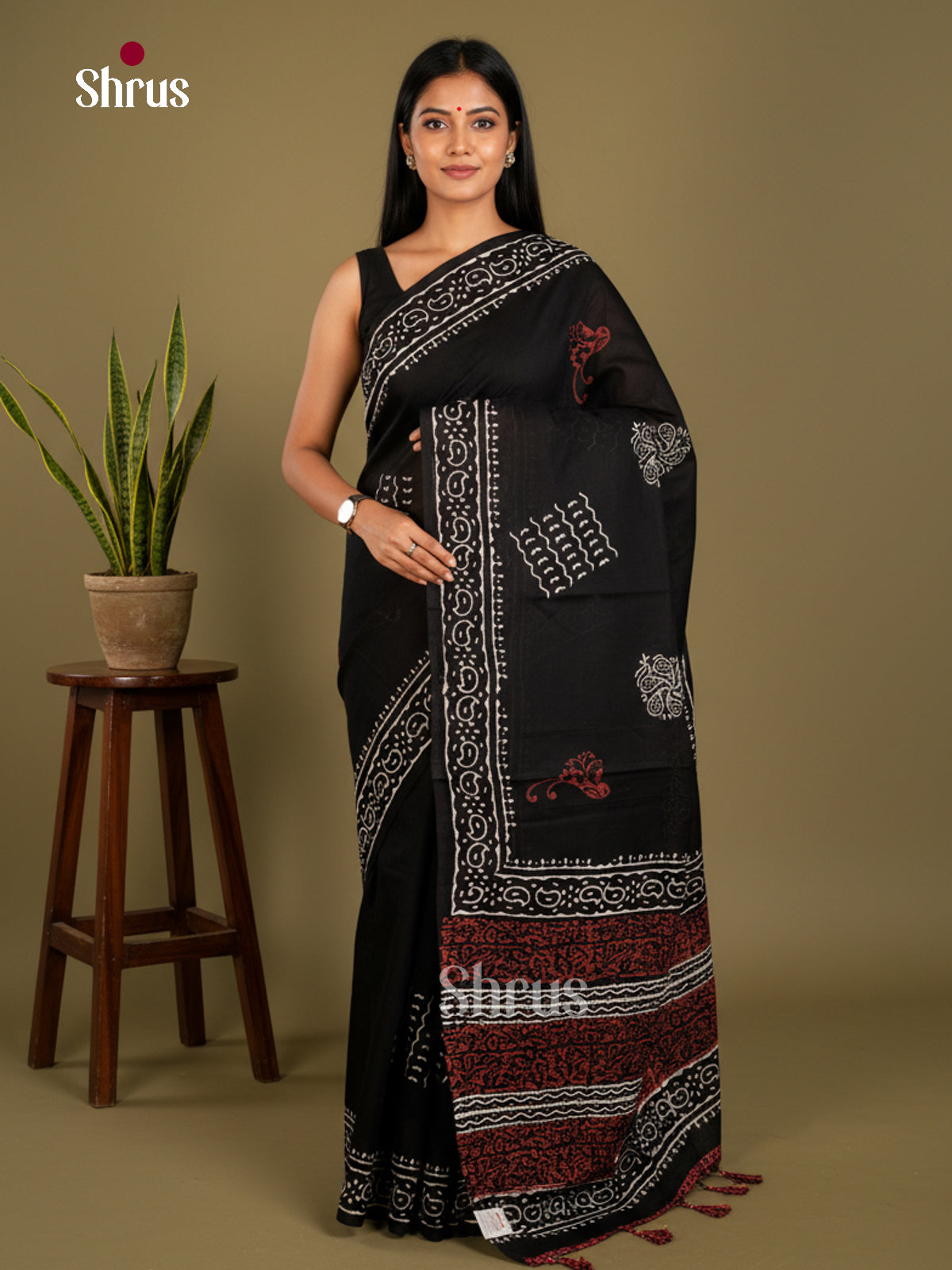 Jaipur cotton Saree - EBS23221 - Shop on Shrus.com