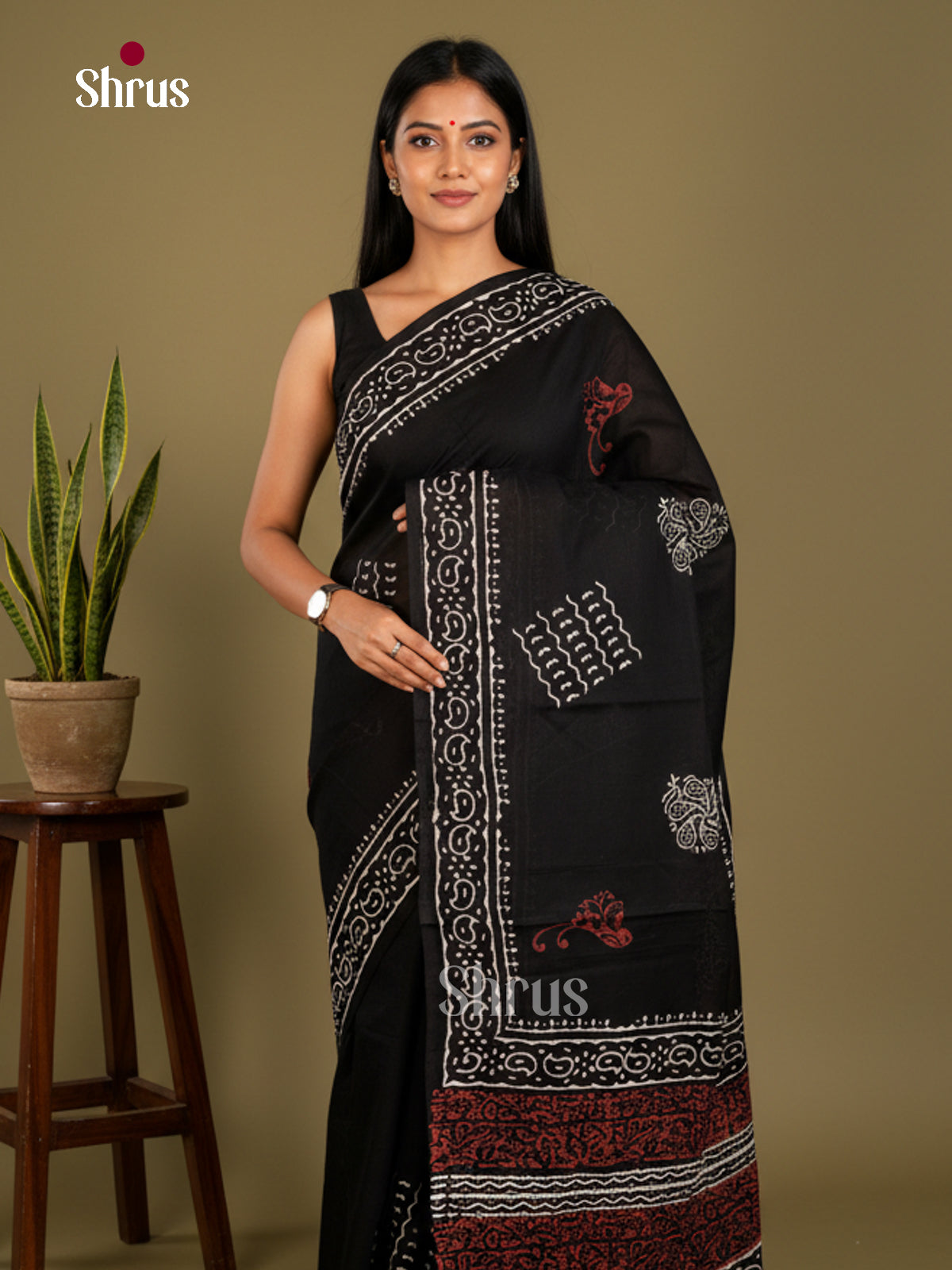 Jaipur cotton Saree - EBS23221 - Shop on Shrus.com
