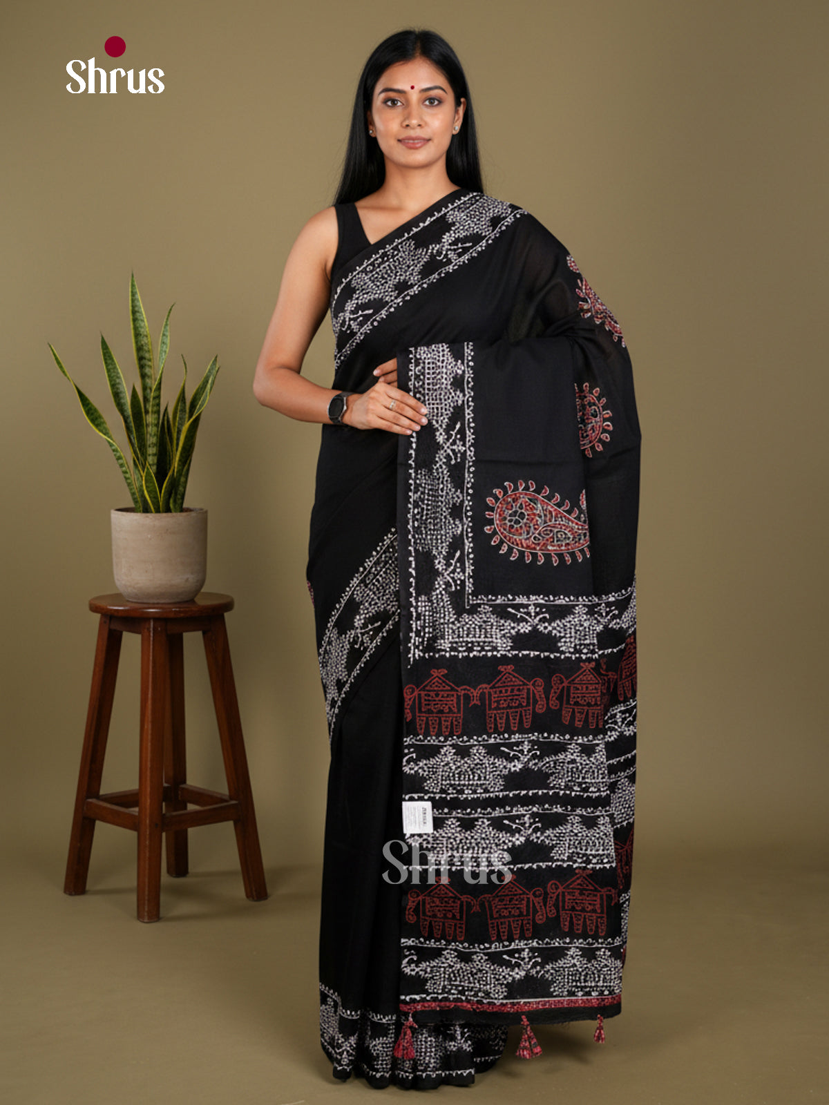 Jaipur cotton Saree - EBS23222 - Shop on Shrus.com