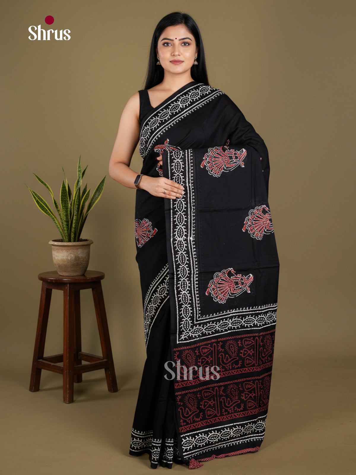 Jaipur cotton Saree - EBS23224 - Shop on Shrus.com