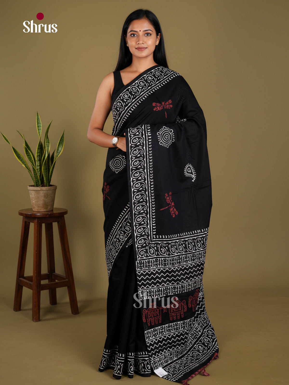 Jaipur cotton Saree - EBS23228 - Shop on Shrus.com