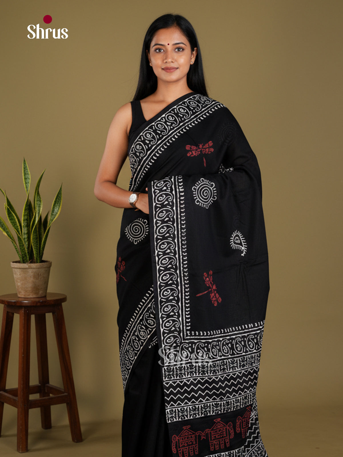 Jaipur cotton Saree - EBS23228 - Shop on Shrus.com