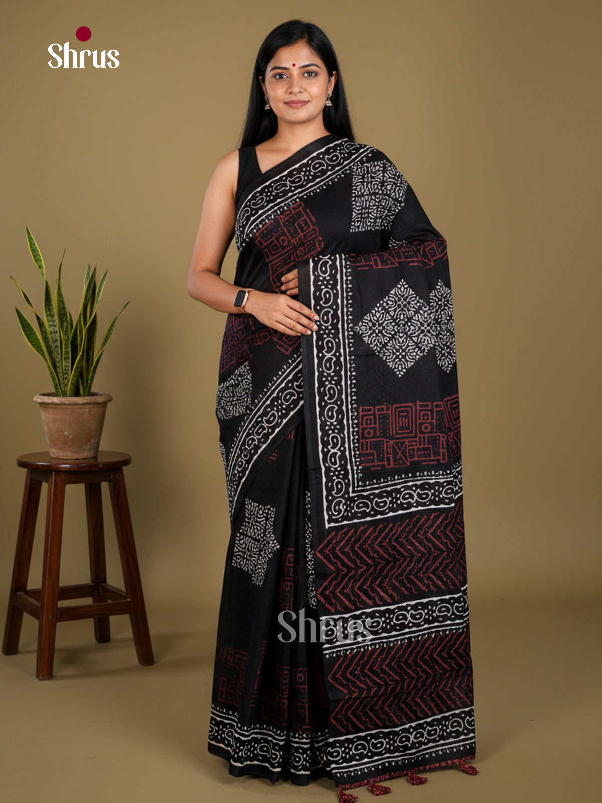 Jaipur cotton Saree - EBS23229 - Shop on Shrus.com