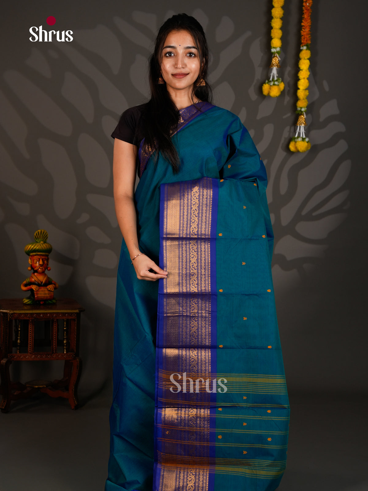 Chettinad Cotton Saree - EBS25001 - Shop on Shrus.com