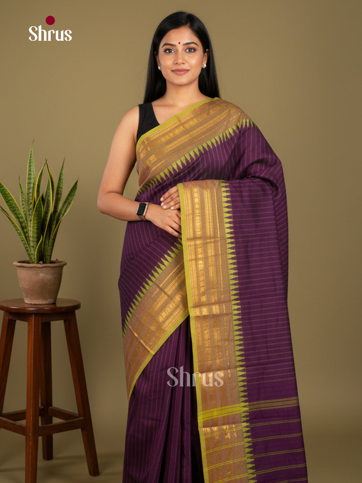 Chettinad Cotton Saree - EBS25007 - Shop on Shrus.com
