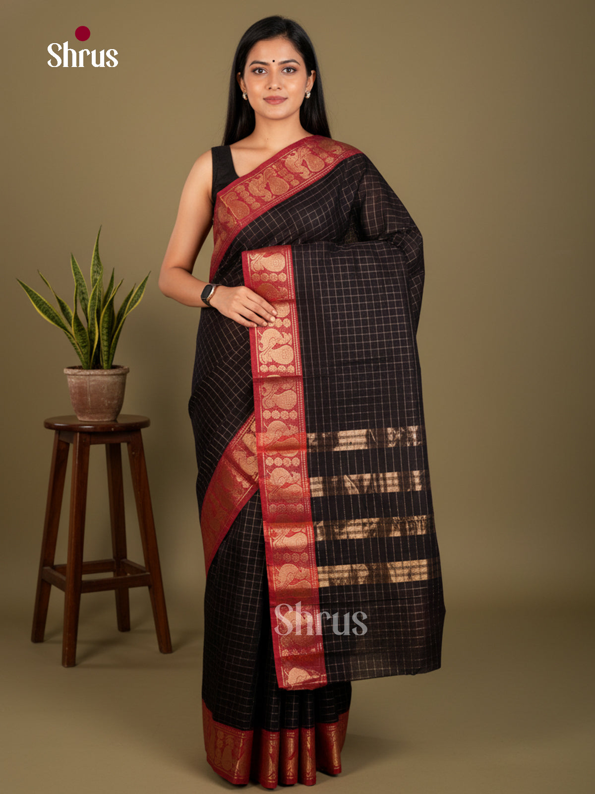EBS26015 - Sungudi Cotton Saree - Shop on Shrus.com