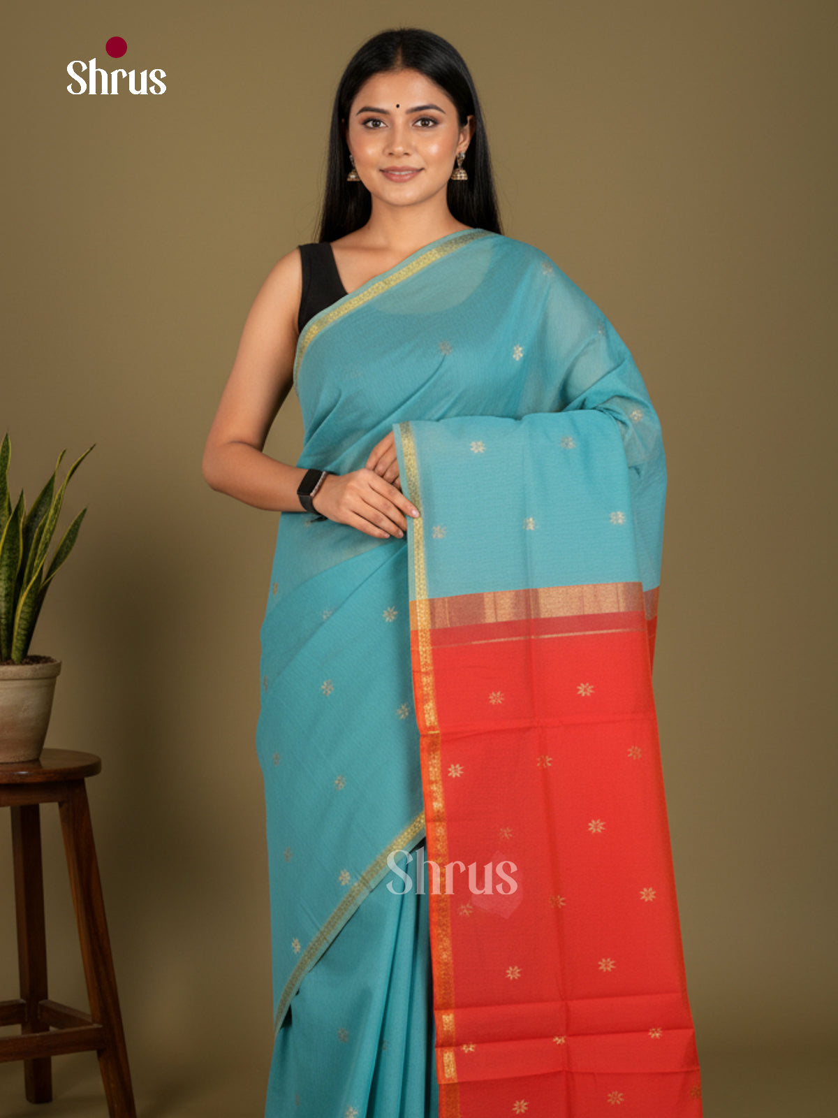 EBS26086 - Semi Maheshwari Saree - Shop on Shrus.com