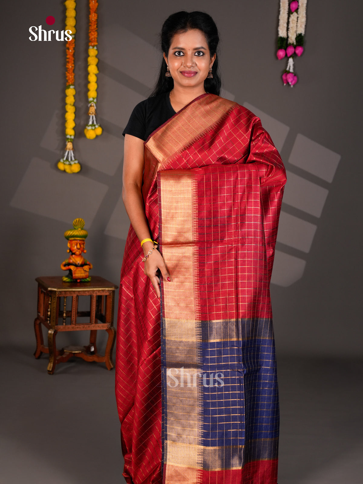 EBS26149 - Semi Rawsilk Saree - Shop on Shrus.com